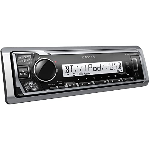 KENWOOD KMR-M332BT Car & Marine Stereo - Single Din, Bluetooth Audio, USB MP3, Aux in, AM FM Radio SiriusXM Ready, Weatherproof, Multi Color Illumination KENWOOD KMR-M332BT Car & Marine Stereo - Single Din, Bluetooth Audio, USB MP3, Aux in, AM FM Radio SiriusXM Ready, Weatherproof, Multi Color Illumination